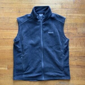 Columbia‎ Fleece Vest Full Zip Camping Hiking Sleeveless Layering Mens Large